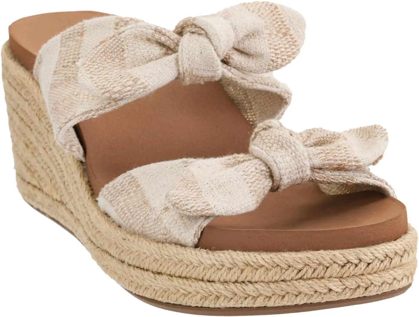 Corkys Footwear Women's Tie The Knot Wedge Sandal - 2.5 Inch Cushioned Wedge, Slip On Closure for Comfort & Style, Perfect for Casual & Dressy Outfits, All Day Wear