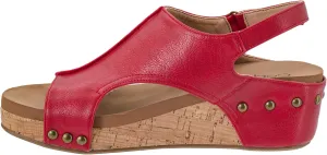 Corkys Footwear Women's Volta II Wedge Sandal - 2 Inch Cushioned Wedge, Hook & Loop Closure for Comfort & Style, Perfect for Casual & Dressy Outfits, All Day Wear