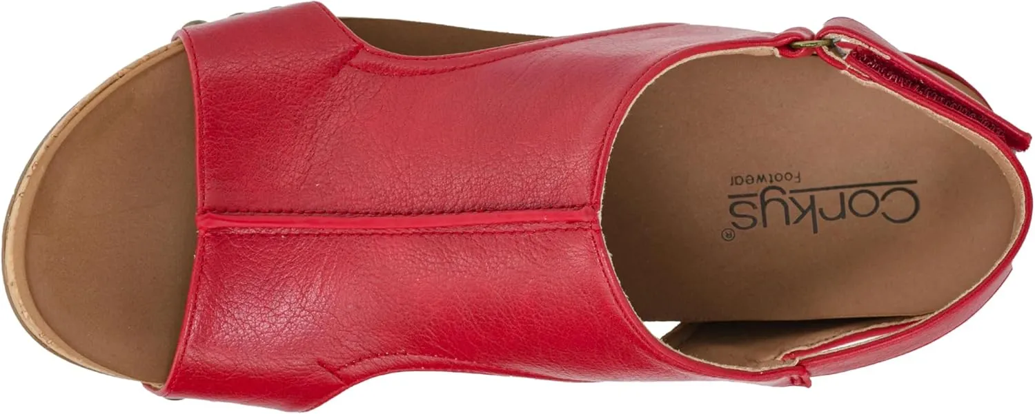 Corkys Footwear Women's Volta II Wedge Sandal - 2 Inch Cushioned Wedge, Hook & Loop Closure for Comfort & Style, Perfect for Casual & Dressy Outfits, All Day Wear