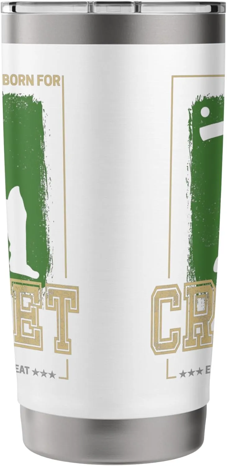 Cricket Batsman Vintage Pitcher Player Trainer and Coach Stainless Steel Insulated Tumbler
