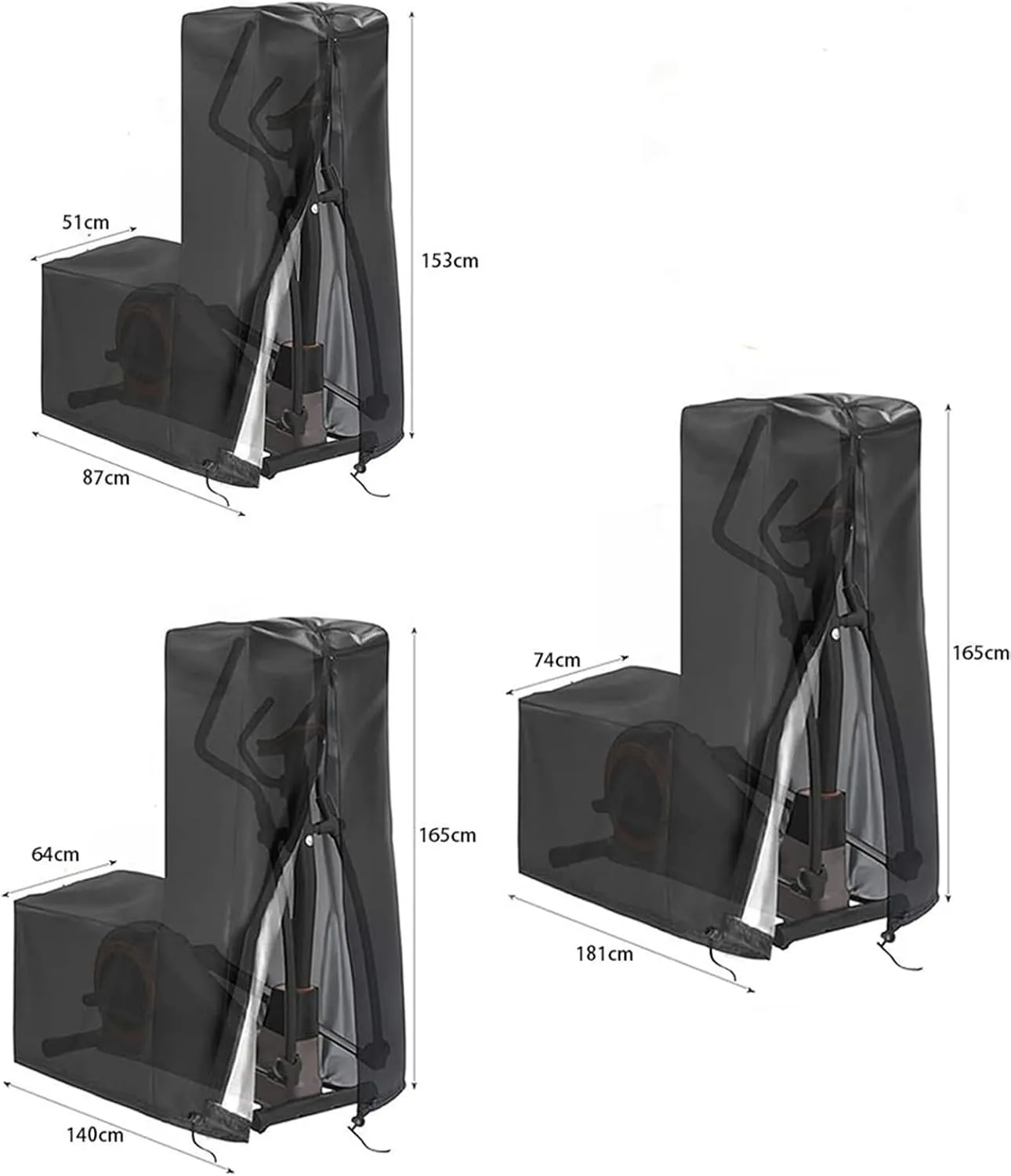 Cross Trainer Cover, Elliptical Trainer Machine Cover, Elliptical Trainer Waterproof & Dustproof Protective Cover for Indoor Outdoor Use 50'' X 25'' X 65''(Brown,140 * 64 * 165cm)