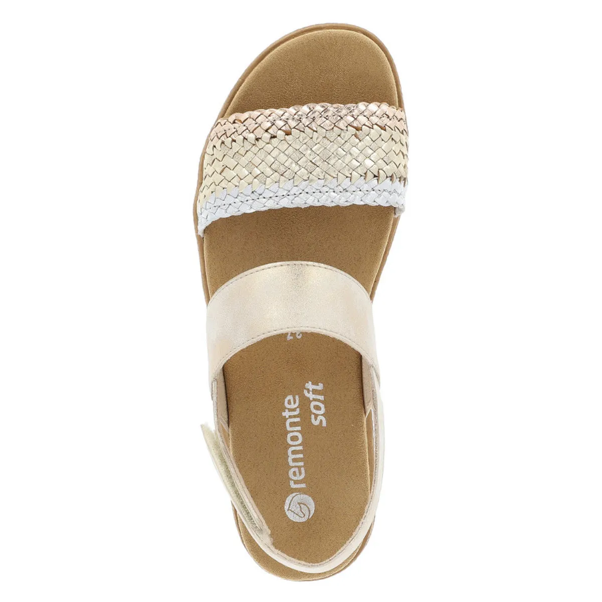 D0Q56 Beige Strap Sandals