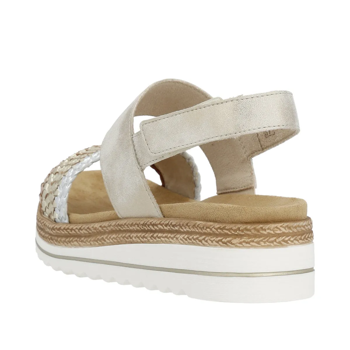 D0Q56 Beige Strap Sandals