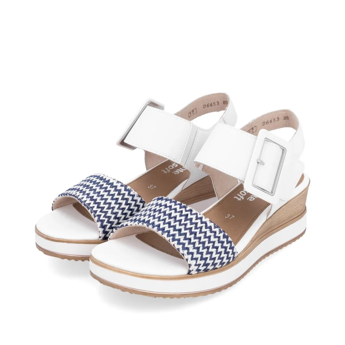 D6453 Strap Wedge Sandals