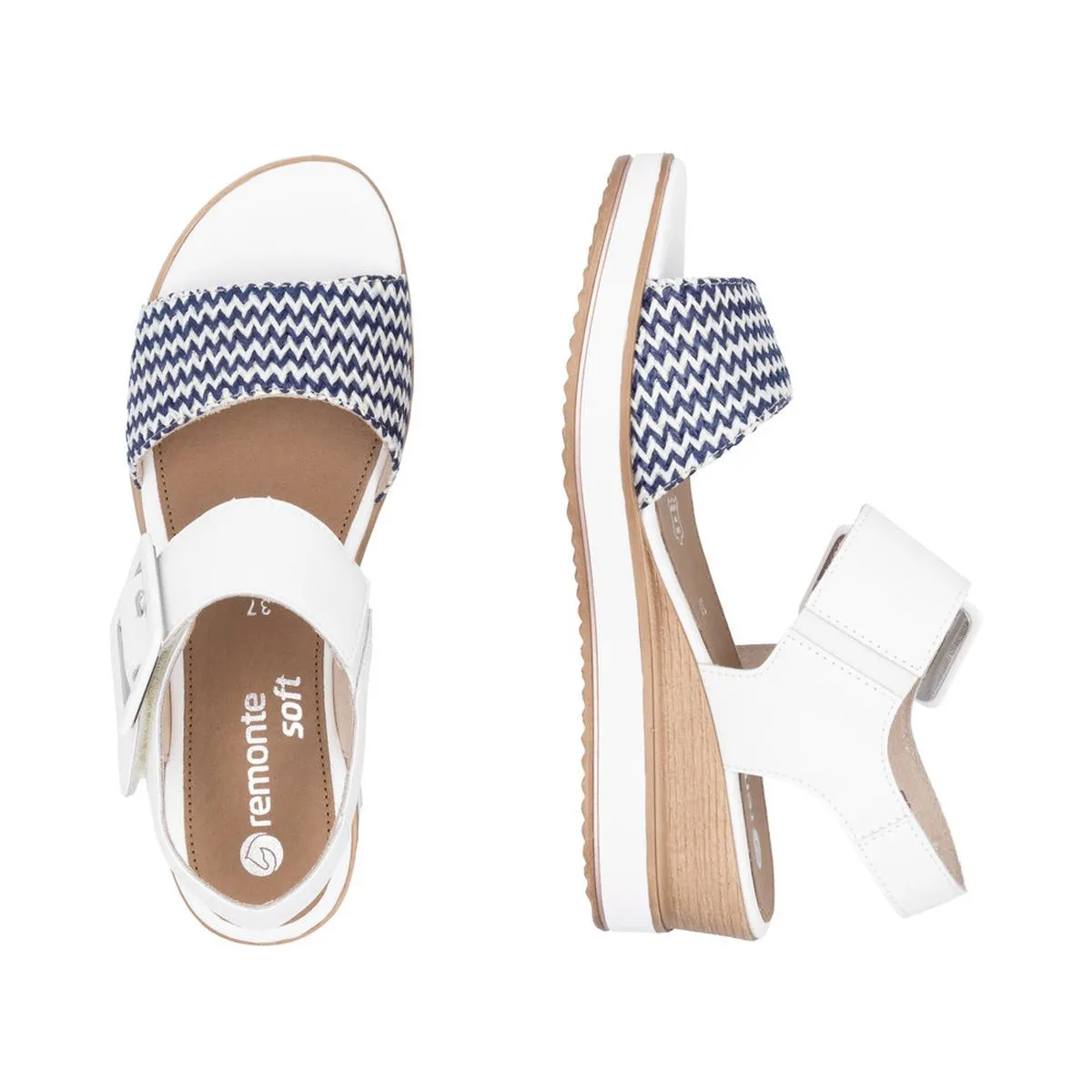 D6453 Strap Wedge Sandals