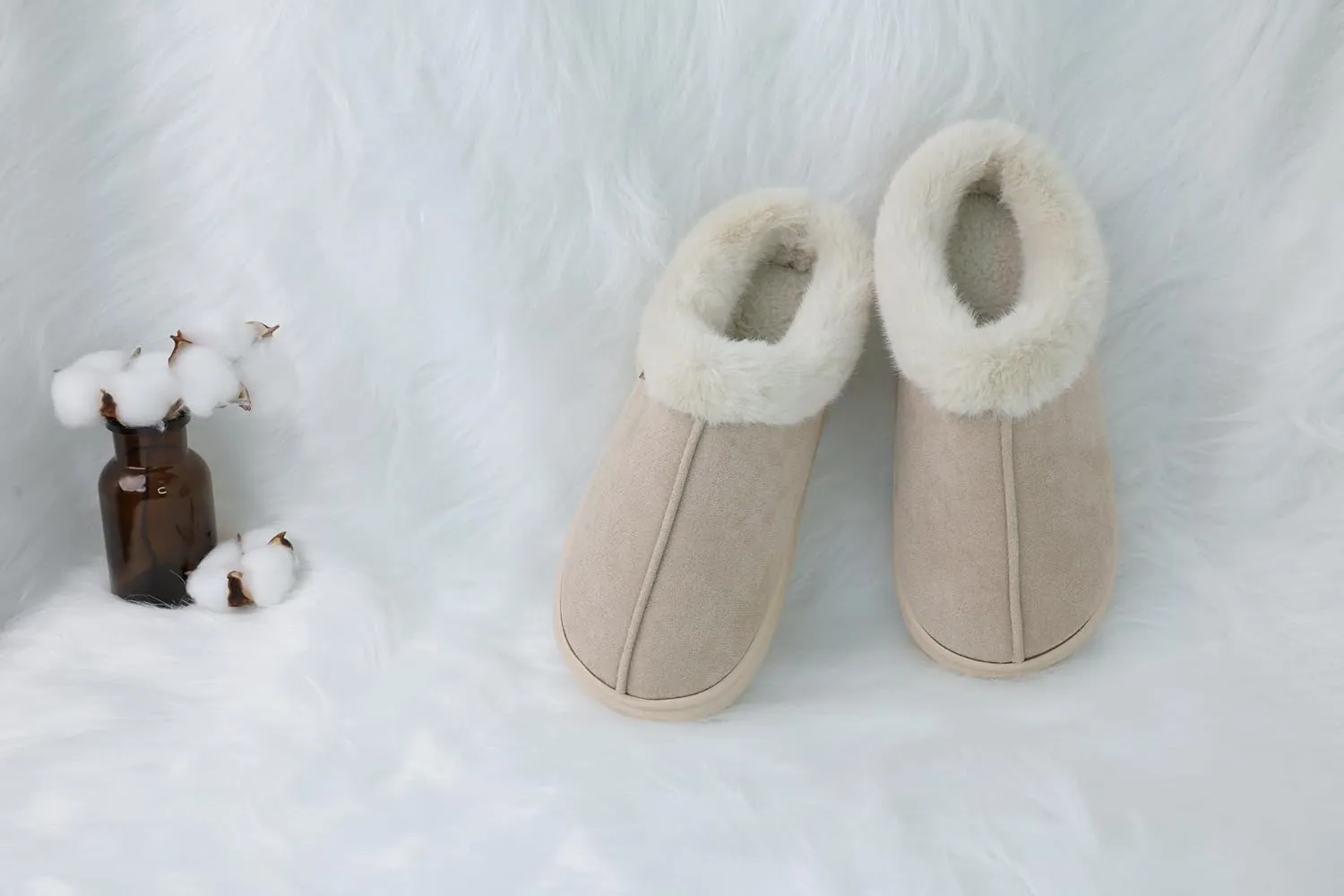 DCLTD Fluffy House Slippers for Women Men Bedroom Shoes Cozy Warm Slip on Indoor and Outdoor Winter Platform Shoes Super Soft Cloud Slippers Christmas Gifts