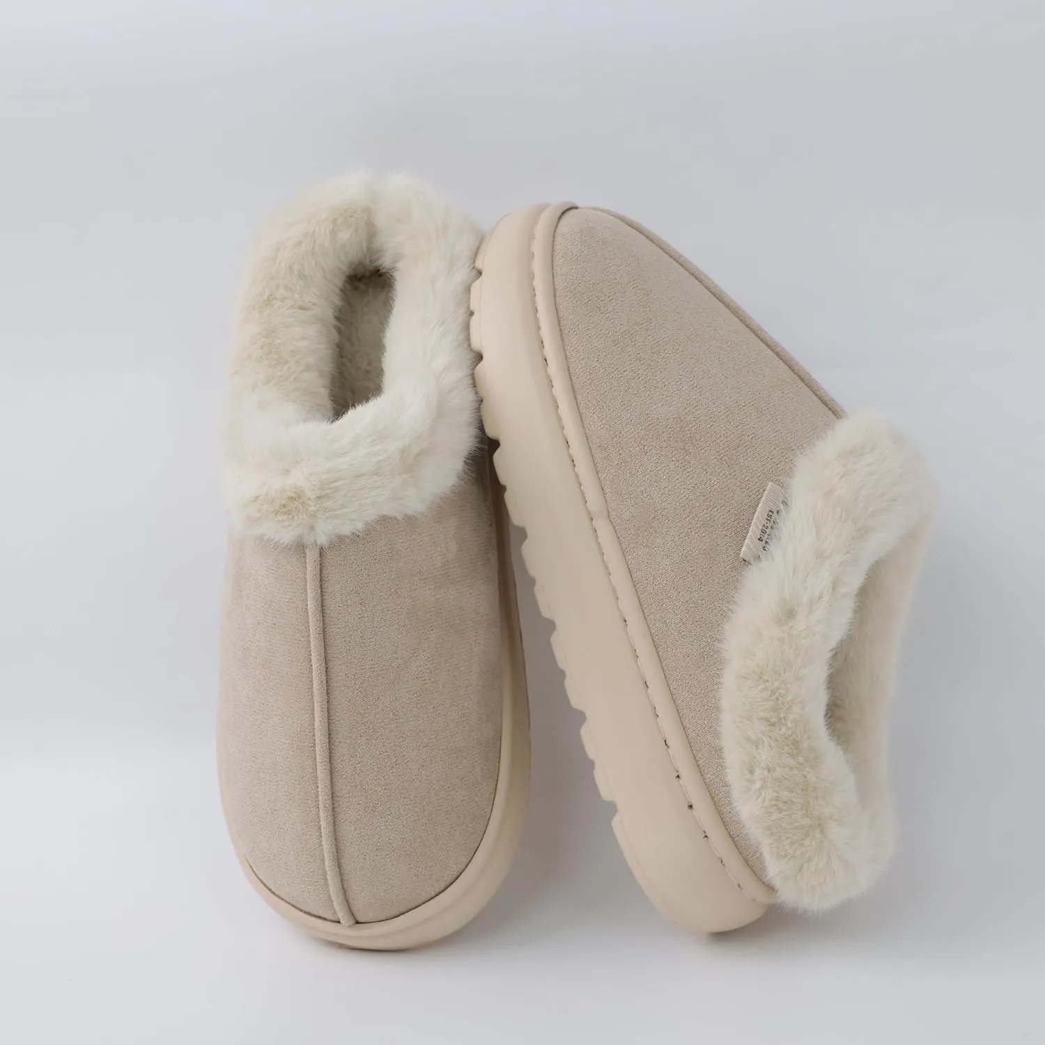 DCLTD Fluffy House Slippers for Women Men Bedroom Shoes Cozy Warm Slip on Indoor and Outdoor Winter Platform Shoes Super Soft Cloud Slippers Christmas Gifts