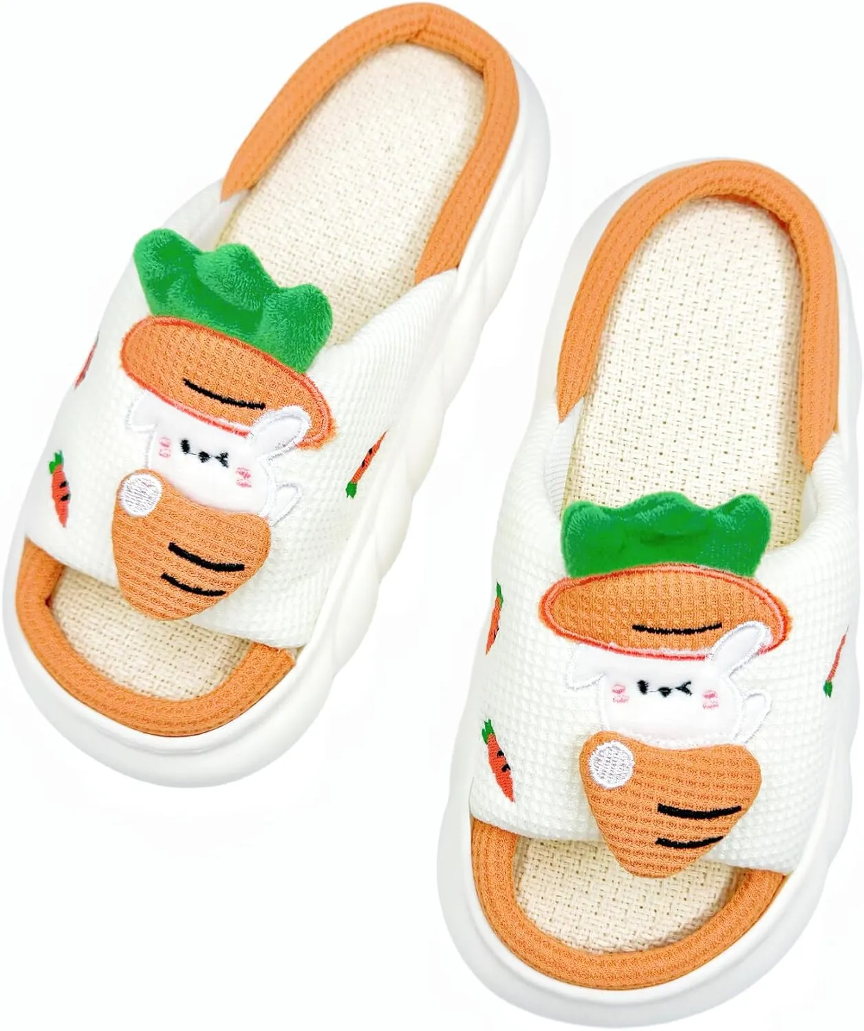 DCLTD Womens Cartoon Animal Slippers Home Linen Slippers Men's and Women's Cartoon Slides Cloud Slippers Super Soft Shoes for Boys and Girls