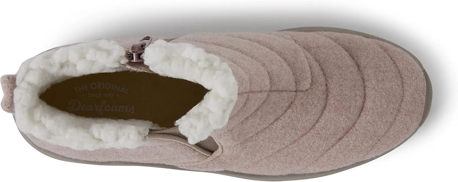 Dearfoams Women's Original Comfort Naomi Wedge Bootie Ankle Boot