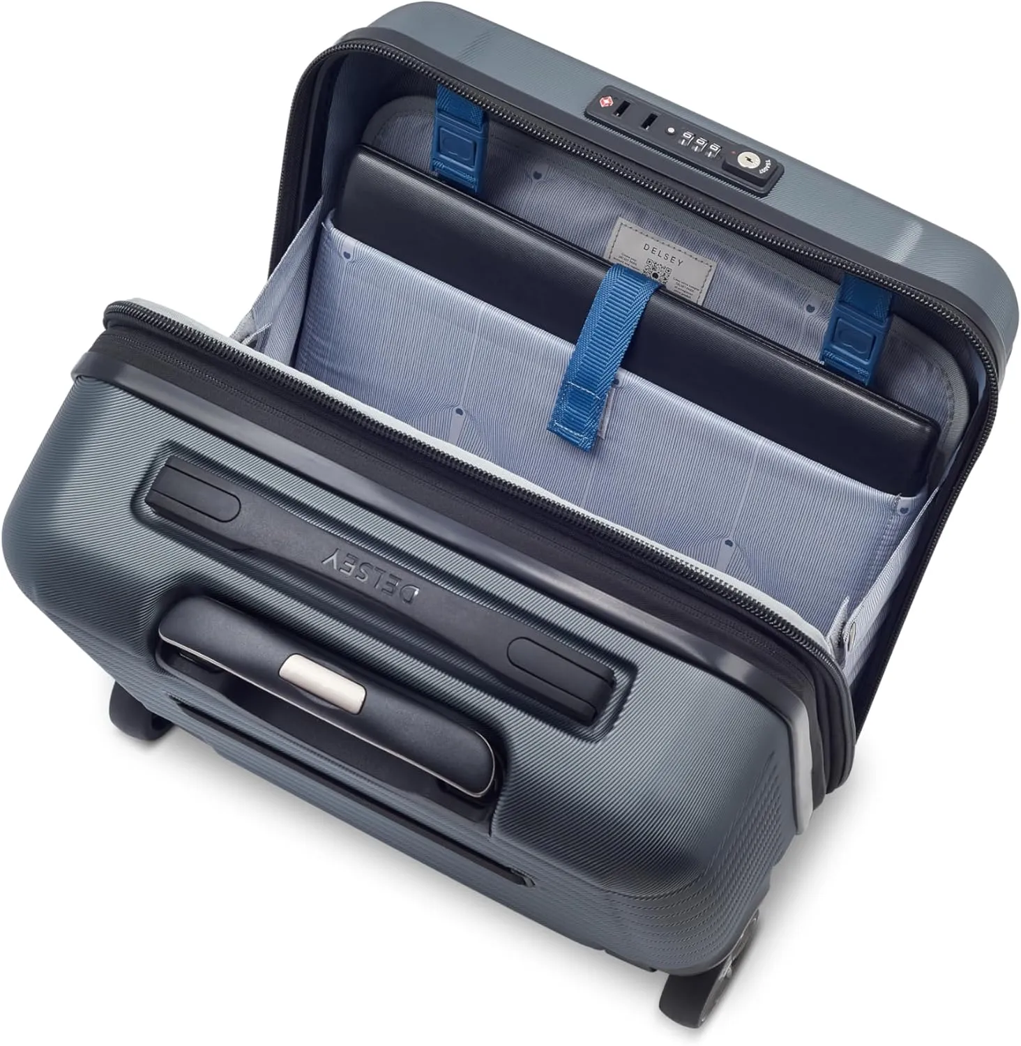 DELSEY Paris Cruise 3.0 Hardside Underseater Carry On Luggage with 2 Wheels, Graphite