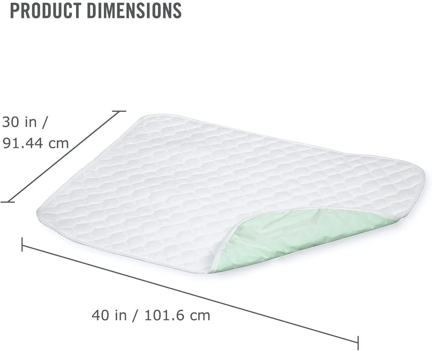 DMI Waterproof Sheet to be Used as a Bed Pad, Bed Liner, Mattress Protector, Pee Pad, Furniture Cover or Seat Protector with Quilted Slide Sheet and 4 Layers of Protection, Without Straps, 36 x 40