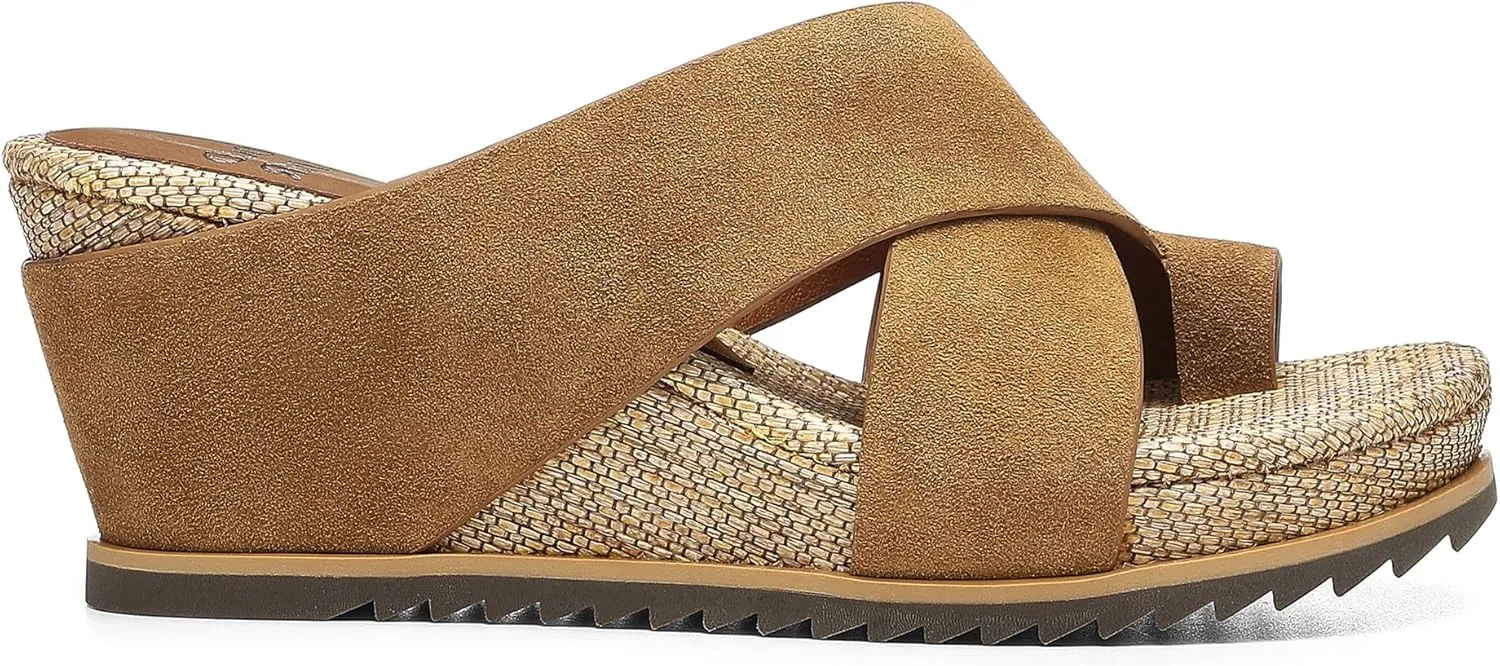 Donald Pliner Women's SISU Wedge Sandals, Comfortable Sandals, Women’s Sandals, Platform Sandals, 2.5-Inch Heel, Heeled Sandal, Toe-Ring Sandal