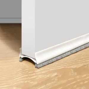 Door Sweep for Bottom of Door, Integrated Bottom Door Draft Stopper with Brush, Under Door Seal for Dust/Noise/Hot or Cold Air Insulation