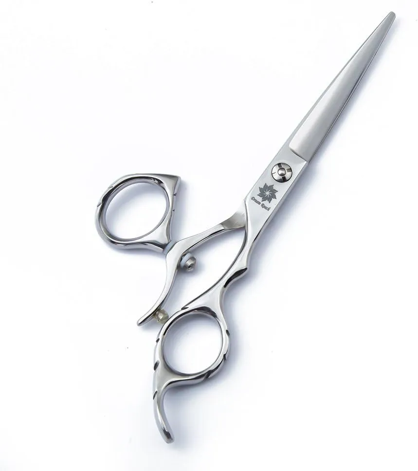 Dream Reach HIGH-END SERIES Japanese 440C Stainless 6.0" 360° Swivel Thumb Ring Professional Barber Razor Edge Hairdressing Straight Cutting Scissors