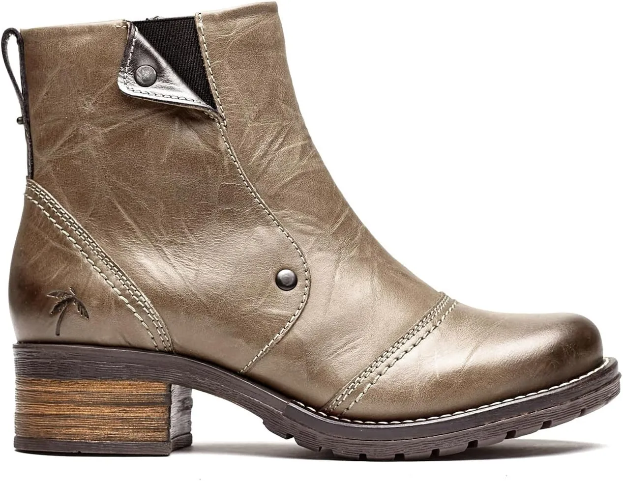 Dromedaris Kassia leather ankle boot - inside zip