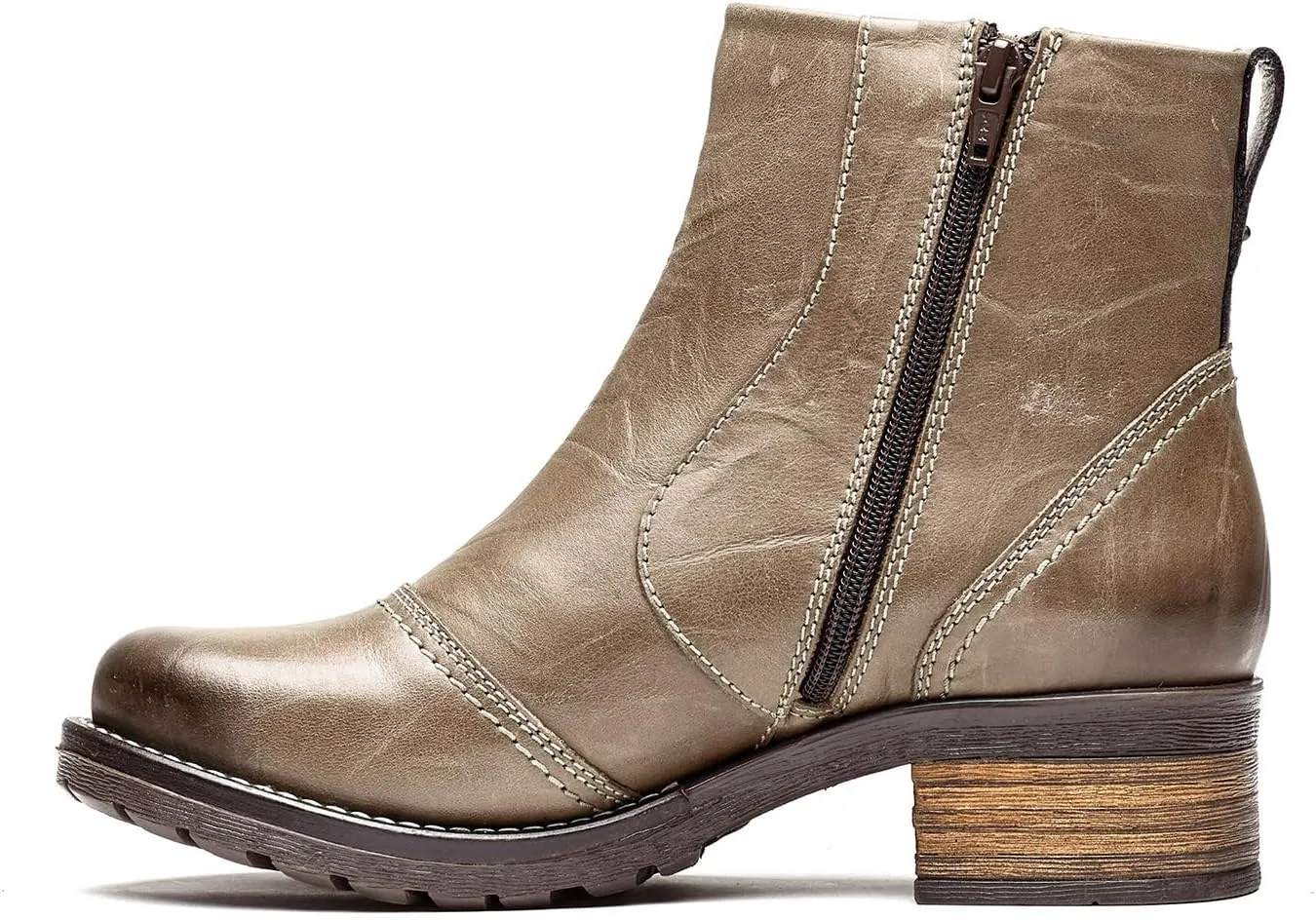 Dromedaris Kassia leather ankle boot - inside zip