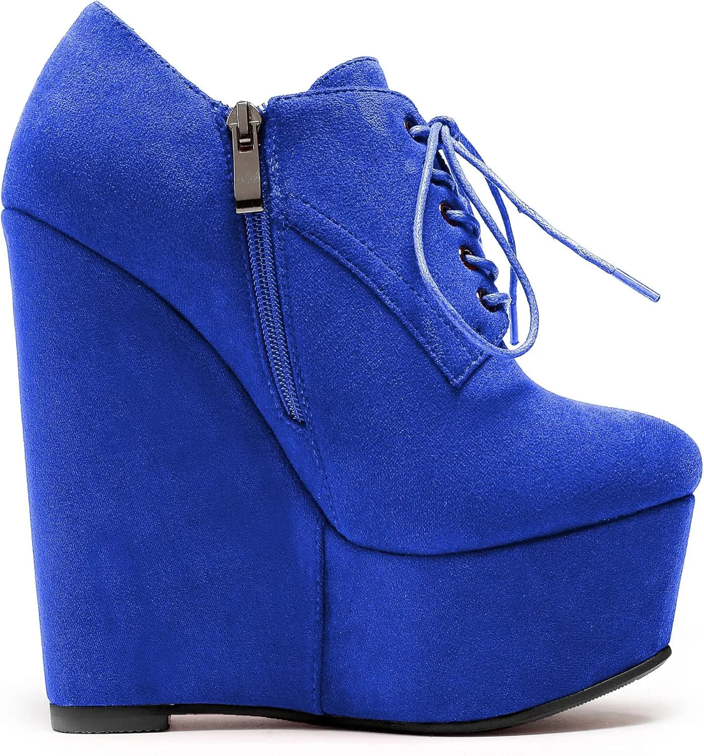 Eldof Women's Wedge Heel Ankle Bootie Sexy 6" Ankle Bootie High Wedge Heel Bootie Platform Lace Up Comfortable Boots