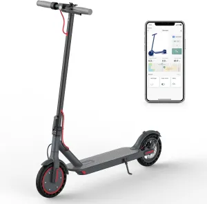 Electric Scooter for Adults - 350W/500W Motor, 8.5"/10'' Tires, Up to 19/22 MPH and 21/23/28 Miles Long-Range Folding Commuting E-Scooter with Dual Braking System and App