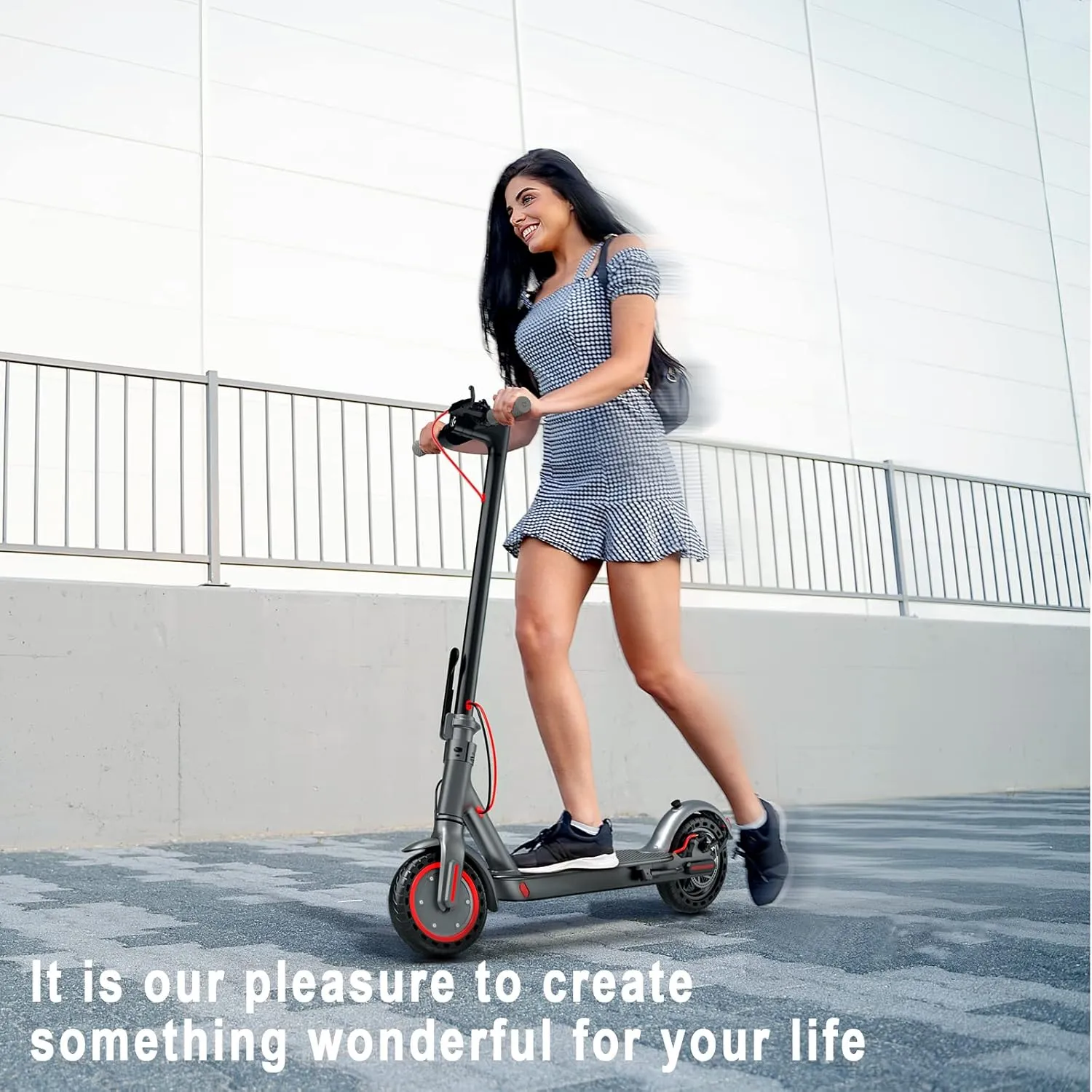 Electric Scooter for Adults - 350W/500W Motor, 8.5"/10'' Tires, Up to 19/22 MPH and 21/23/28 Miles Long-Range Folding Commuting E-Scooter with Dual Braking System and App