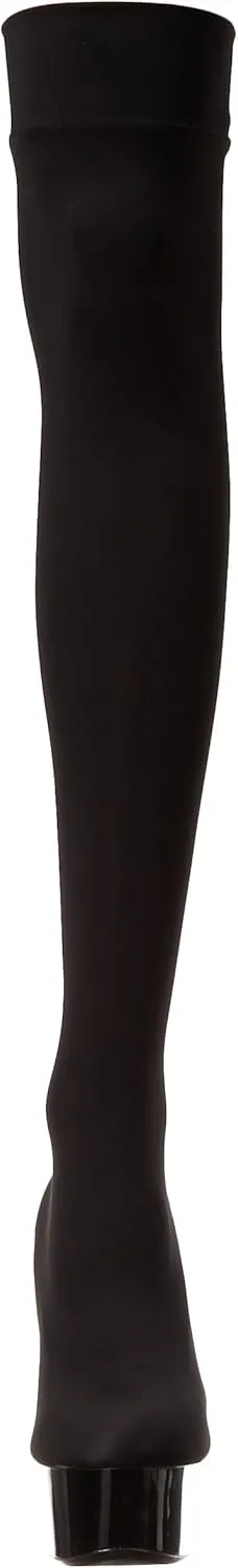Ellie Shoes Women's 609-Ski Stiletto Stretch Lycra Thigh High Boot