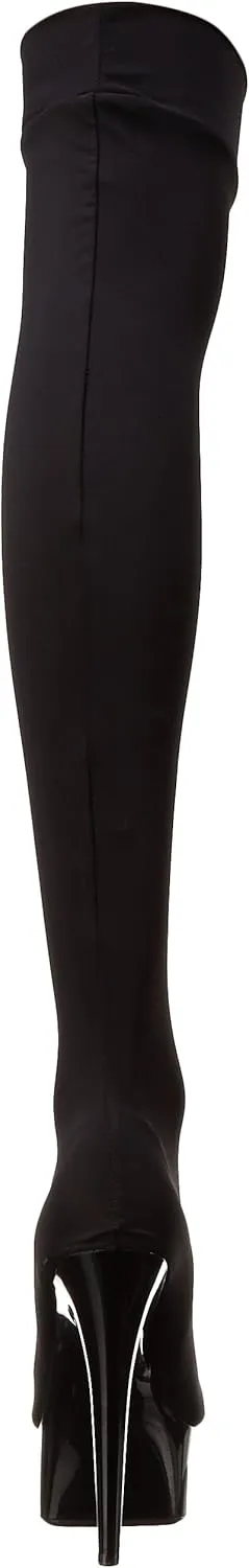 Ellie Shoes Women's 609-Ski Stiletto Stretch Lycra Thigh High Boot