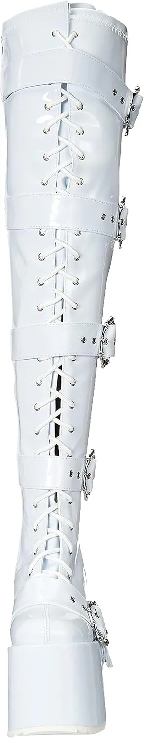 Ellie Shoes Women's Platform Over The Knee Boot 500-KAMORA-WHT-6