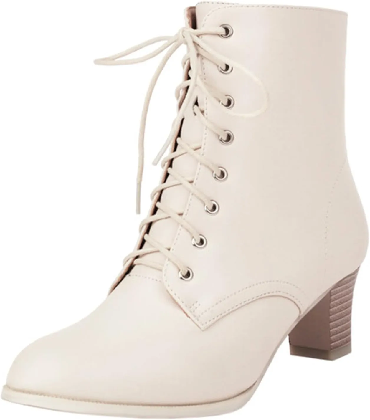 ErikenUrben Women Vintage Victorian Boots Lace up 70s Witch Booties Zip