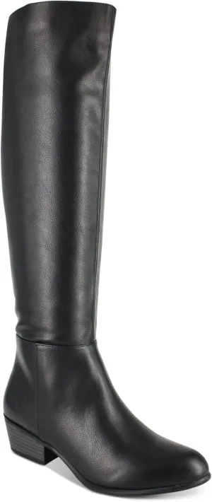 Esprit Womens Black Over The Knee Boot Almond Toe Block Heel Zip-Up Dress Boots 7.5