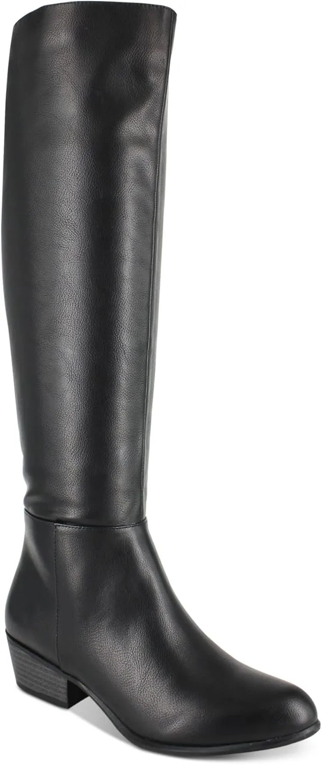 Esprit Womens Black Over The Knee Boot Almond Toe Block Heel Zip-Up Dress Boots 7.5