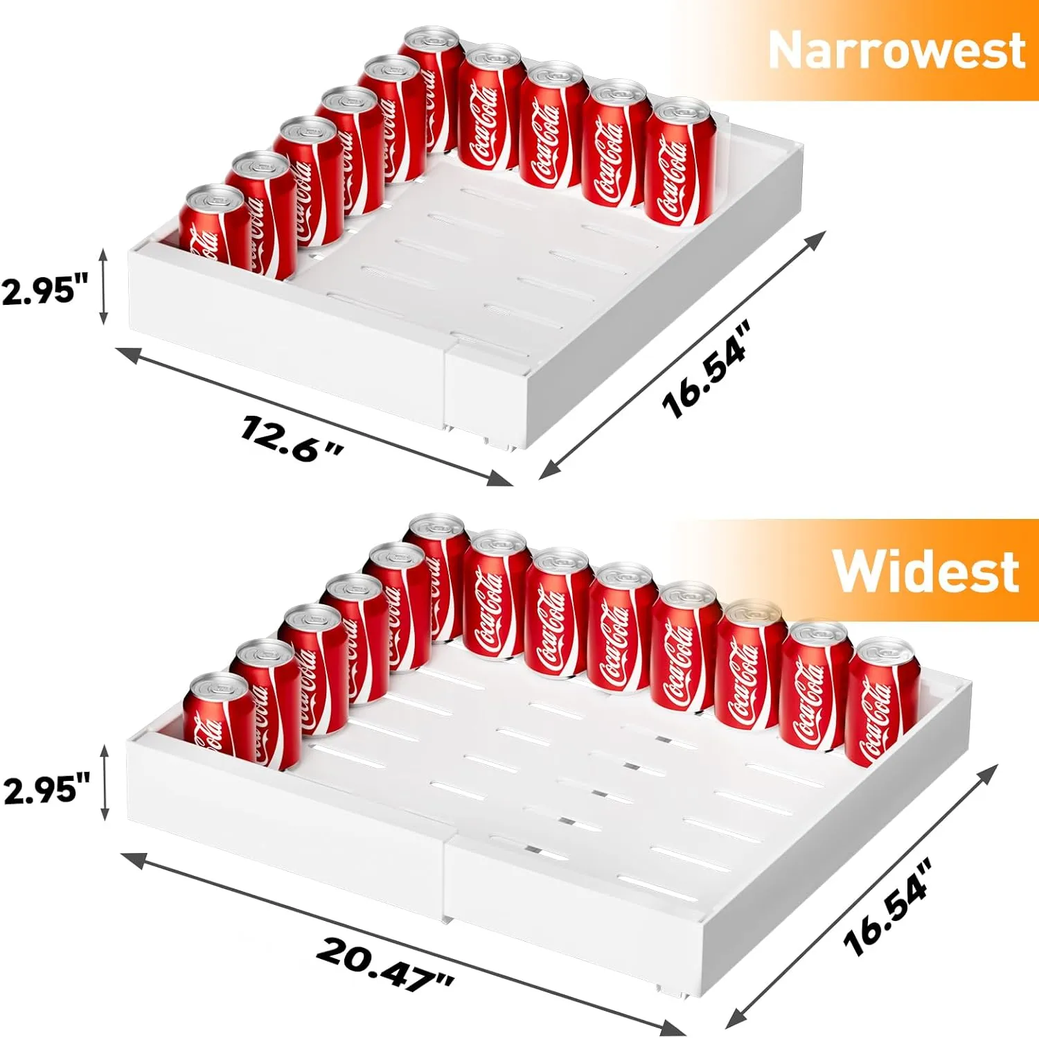 Expandable Pull Out Cabinet Organizer,No Drill Pull Out Drawers for Cabinets,Slide Out Drawers for Kitchen Cabinets with Adhesive Nano Film,Cabinet Roll Out Shelves for Kitchen Pantry