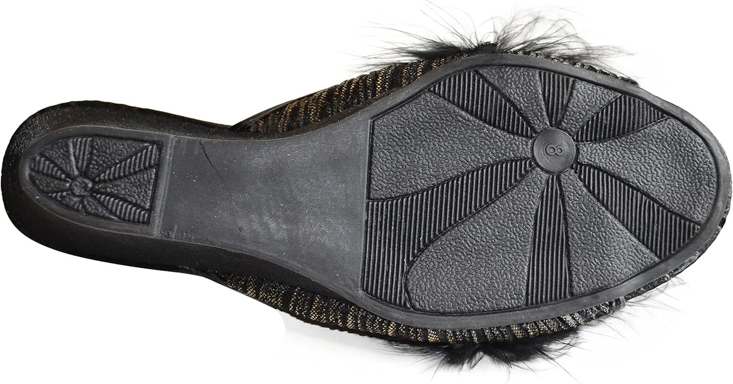 eZstep Women's Isabella Maribou Marabou Slippers