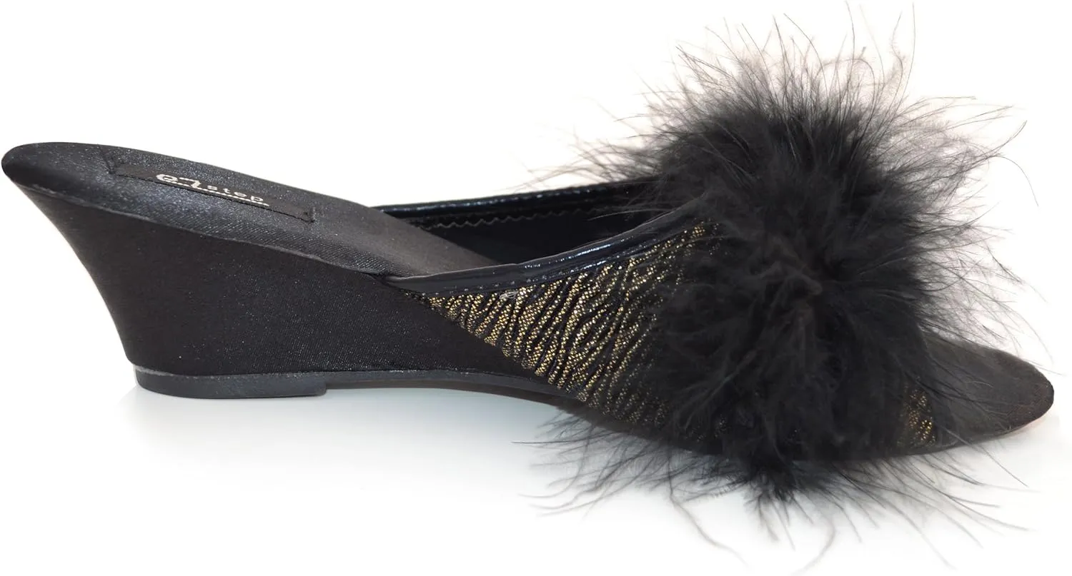 eZstep Women's Isabella Maribou Marabou Slippers