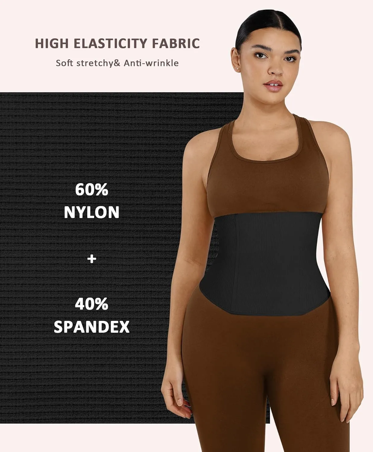 FeelinGirl Waist Trainer for Women Tummy Control Postpartum Underbust Cincher Stomach Compression Workout Belly Wrap