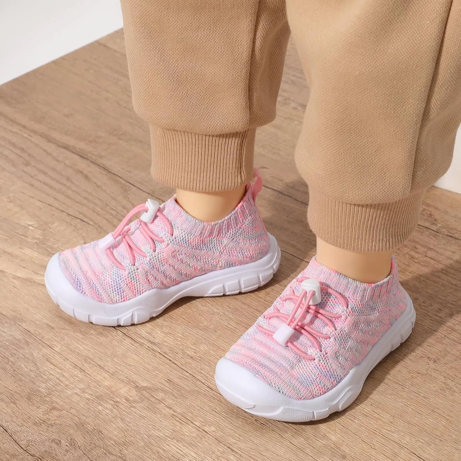 FEETCITY Toddler Slip On Shoes Boys Girls Wide Toddler Tennis Shoes Sports Walking Sneakers