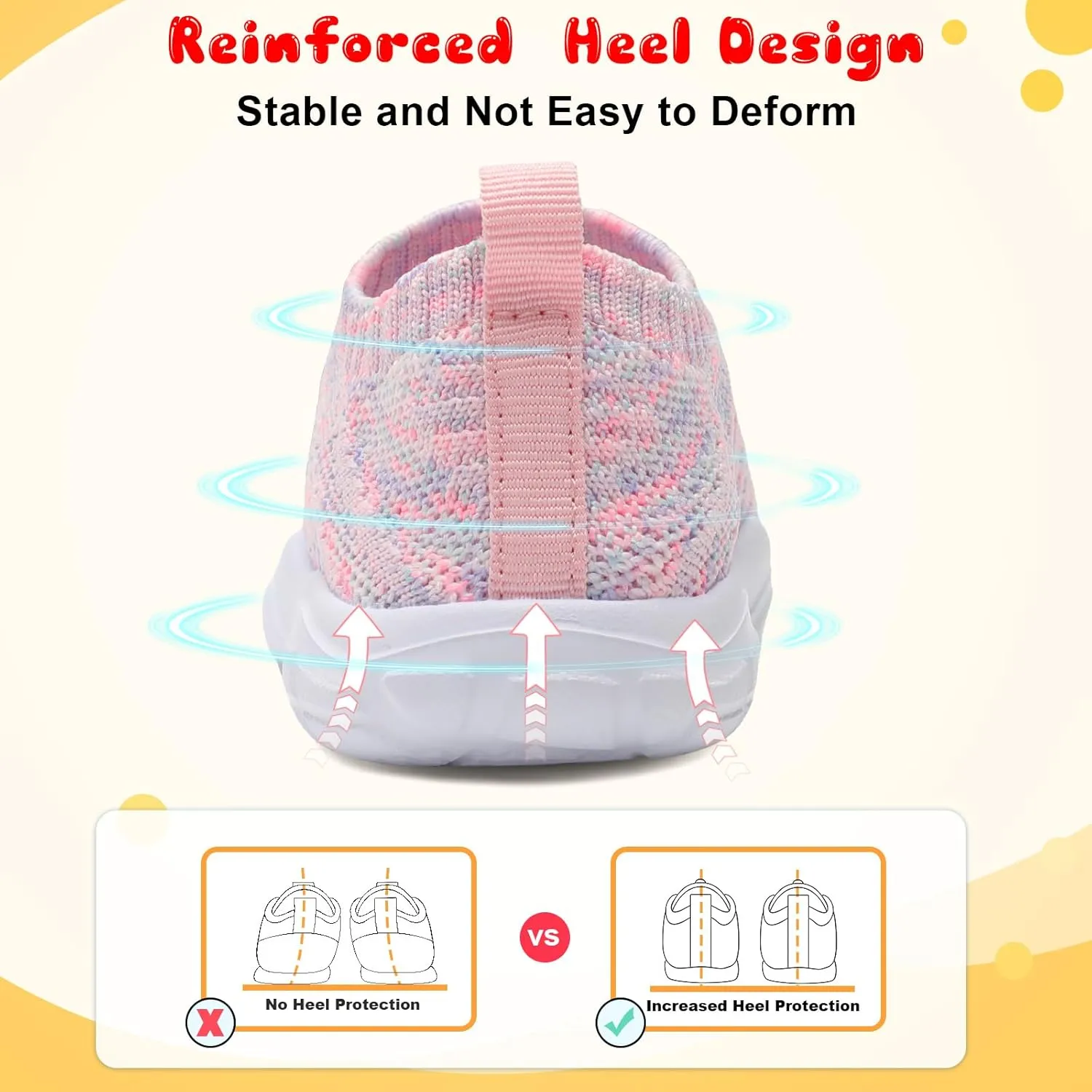 FEETCITY Toddler Slip On Shoes Boys Girls Wide Toddler Tennis Shoes Sports Walking Sneakers