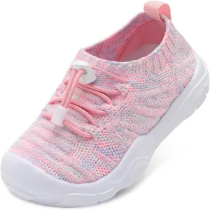 FEETCITY Toddler Slip On Shoes Boys Girls Wide Toddler Tennis Shoes Sports Walking Sneakers