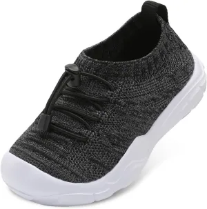 FEETCITY Toddler Slip On Shoes Boys Girls Wide Toddler Tennis Shoes Sports Walking Sneakers