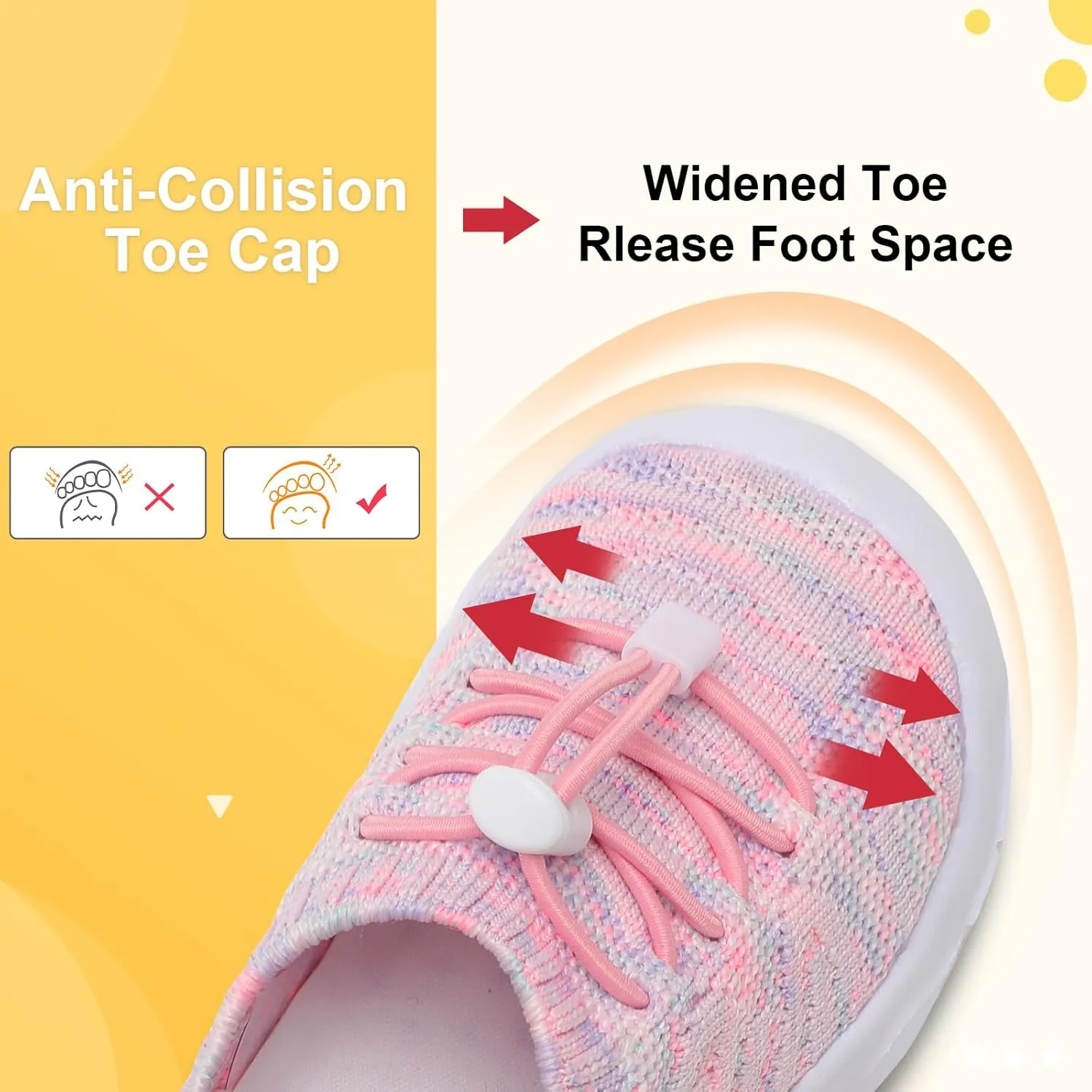 FEETCITY Toddler Slip On Shoes Boys Girls Wide Toddler Tennis Shoes Sports Walking Sneakers