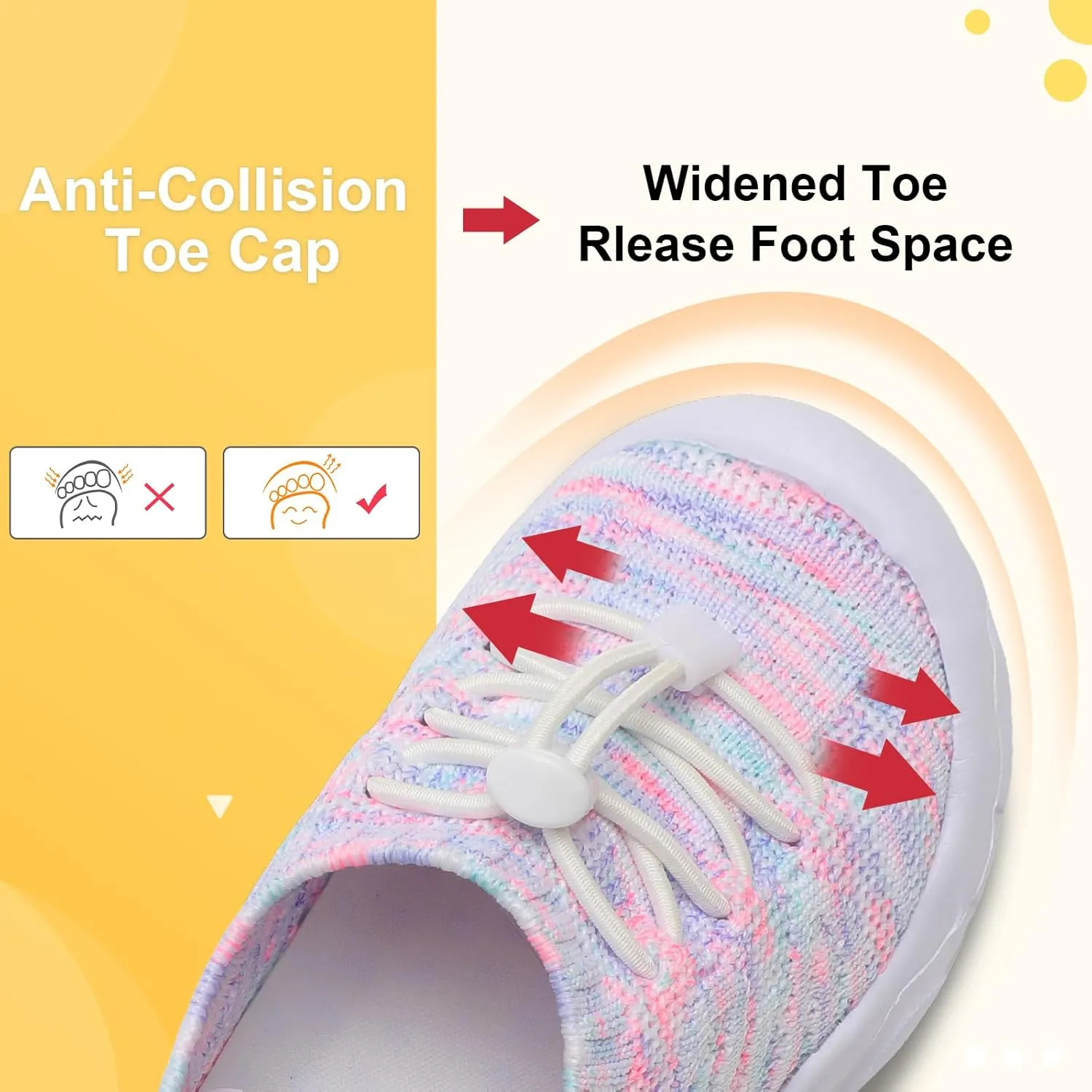 FEETCITY Toddler Slip On Shoes Boys Girls Wide Toddler Tennis Shoes Sports Walking Sneakers