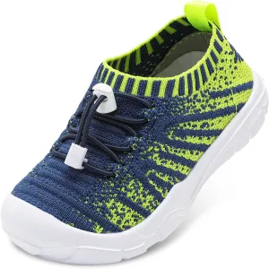 FEETCITY Toddler Slip On Shoes Boys Girls Wide Toddler Tennis Shoes Sports Walking Sneakers