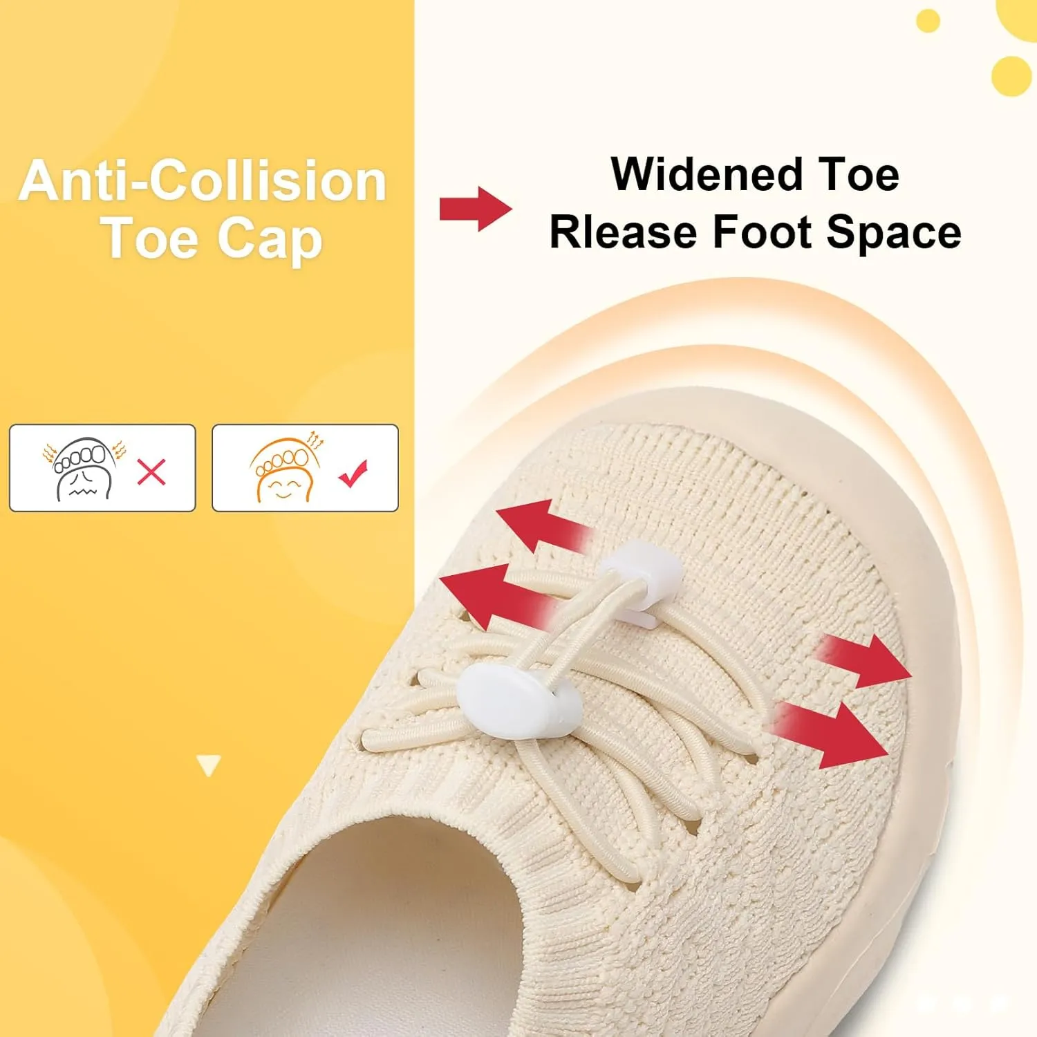 FEETCITY Toddler Slip On Shoes Boys Girls Wide Toddler Tennis Shoes Sports Walking Sneakers