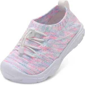 FEETCITY Toddler Slip On Shoes Boys Girls Wide Toddler Tennis Shoes Sports Walking Sneakers