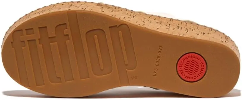 FitFlop Women's Eloise Leather/Cork Strappy Wedge Sandals