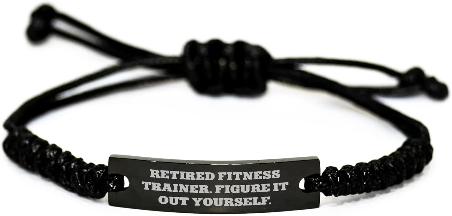 Fitness Trainer Rope Bracelet Gifts from Men to Women Christmas Funny Quote