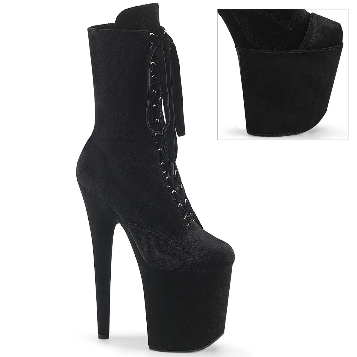 FLAMINGO-1045VEL - Black Velvet Boots