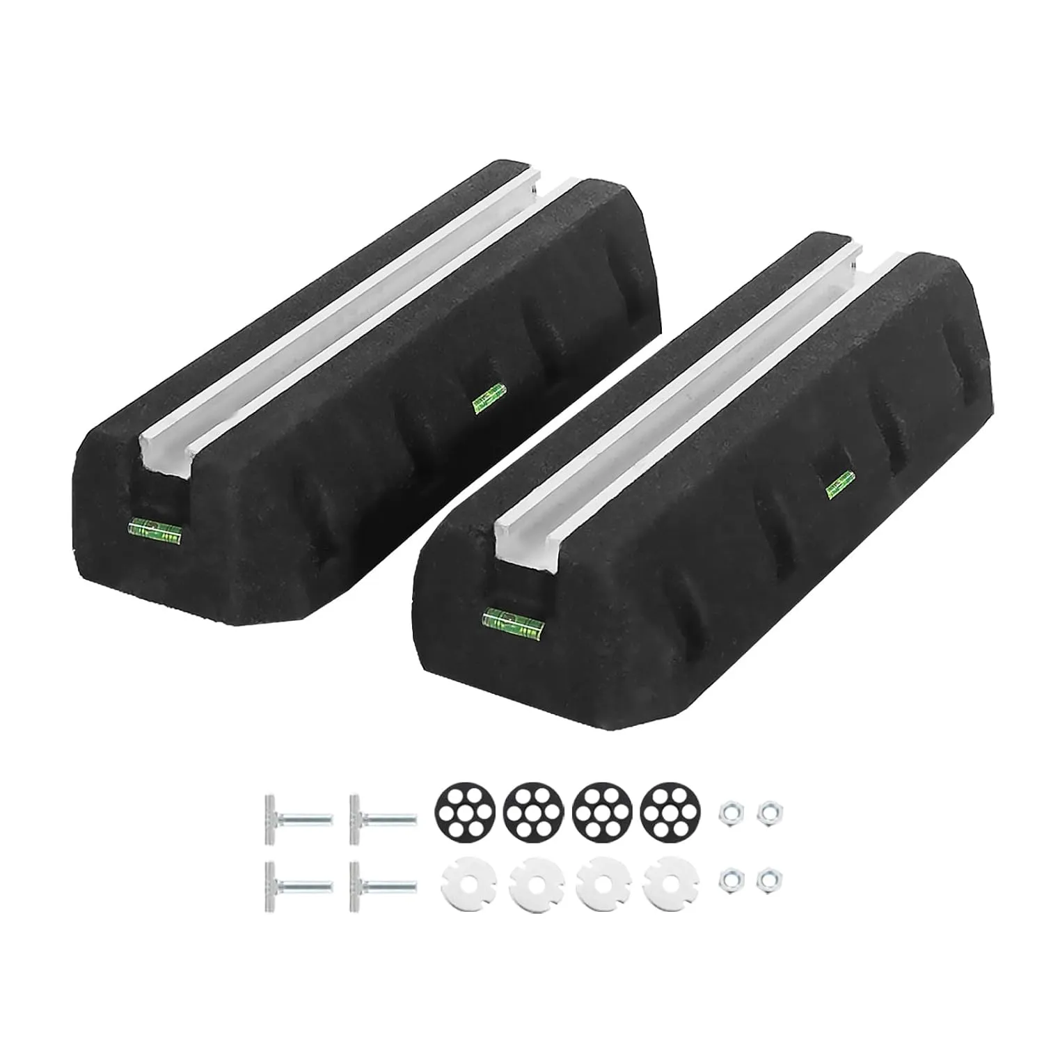 Floor Mounting Base Pad Kit for 9000-24000 BTU Air Conditioner Heat Pump, Universal Rubber Anti-Vibration Mini Split Pad, Bearing Capacity: 1100 LBS