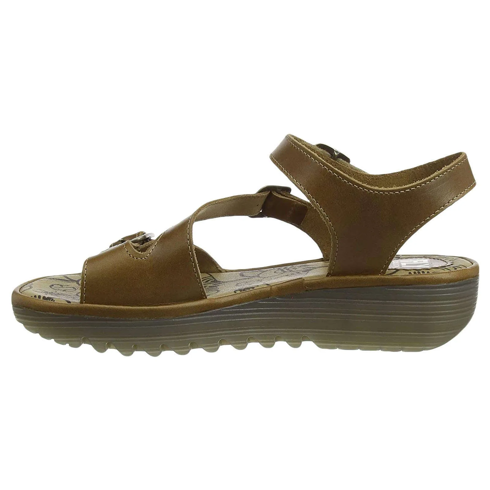 Fly London Elit141Fly Leather Women's Ankle Strap Sandals