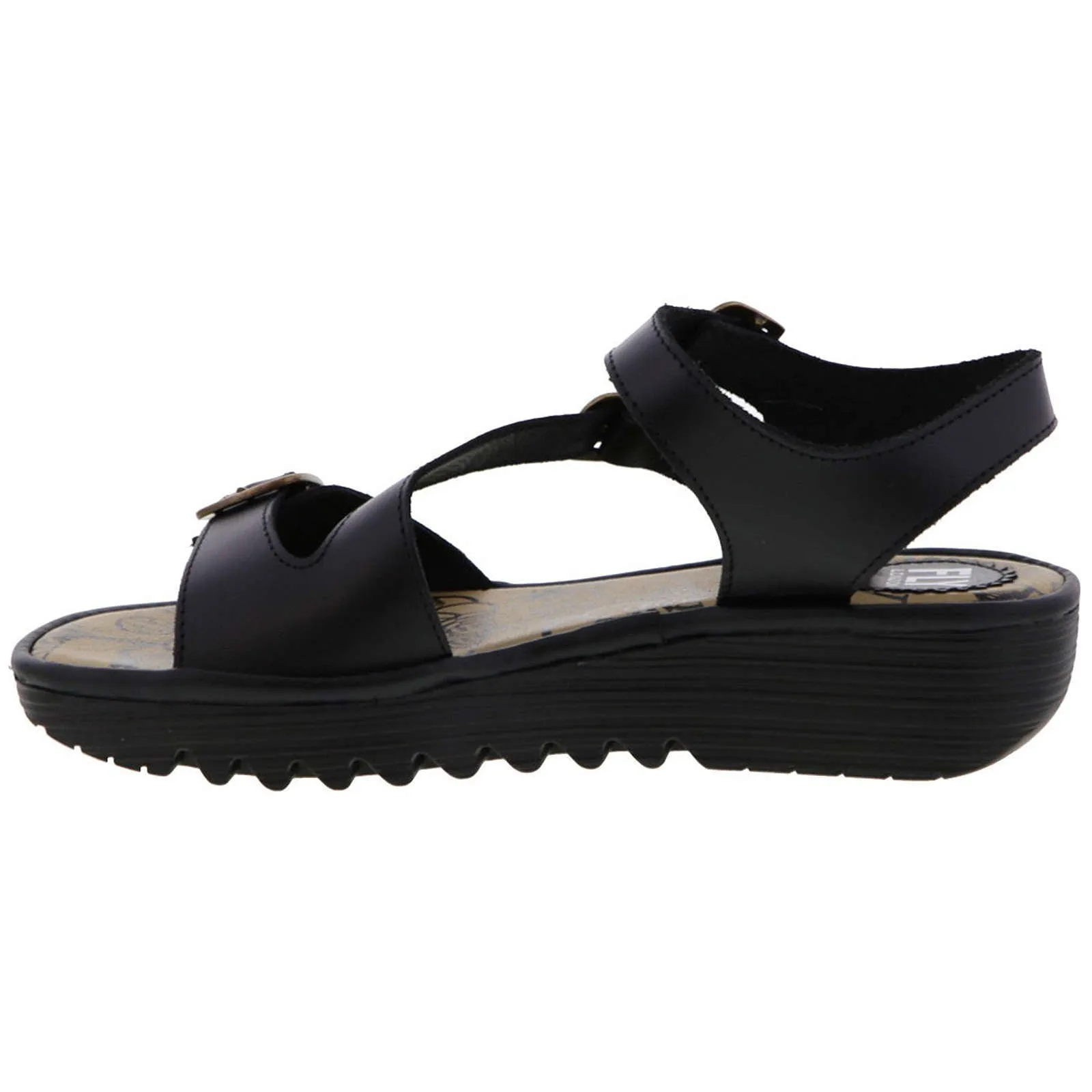 Fly London Elit141Fly Leather Women's Ankle Strap Sandals