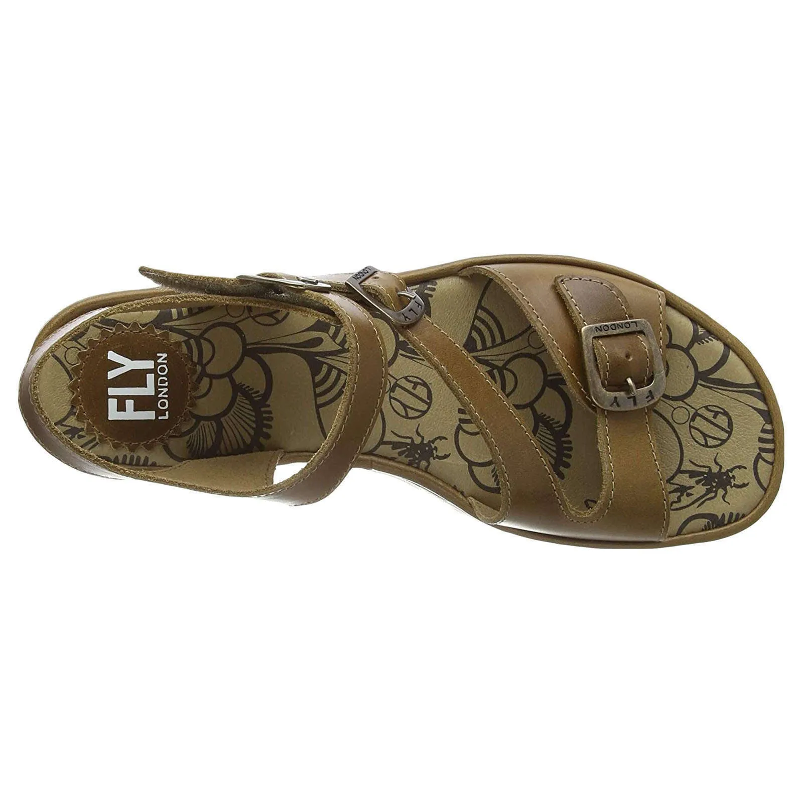 Fly London Elit141Fly Leather Women's Ankle Strap Sandals