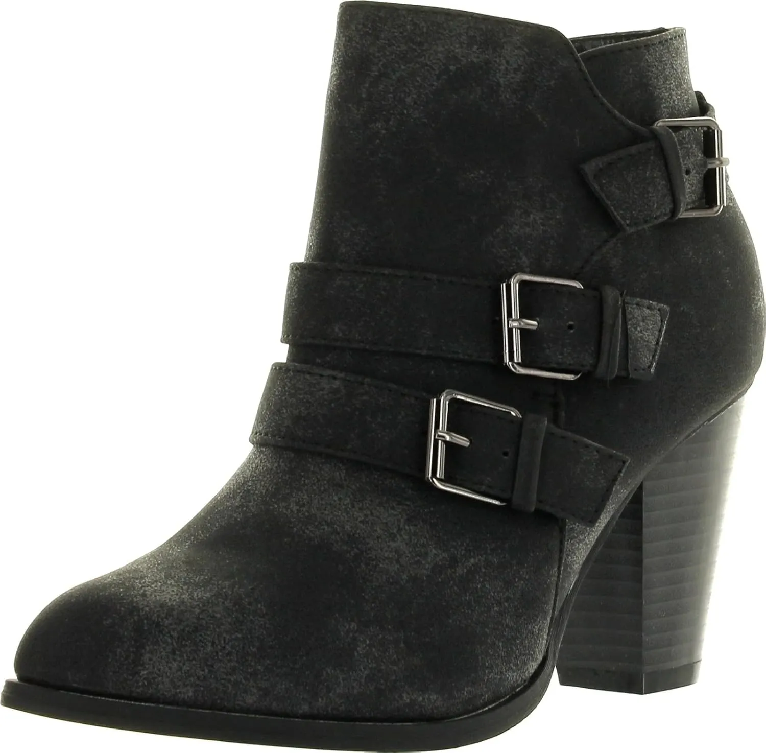 Forever Link Women's Comfort Chunky Heel Lace Up Ankle Booties